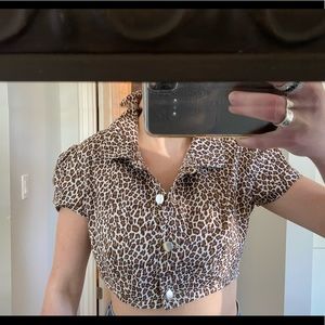 Emory Park Cheetah Print Top